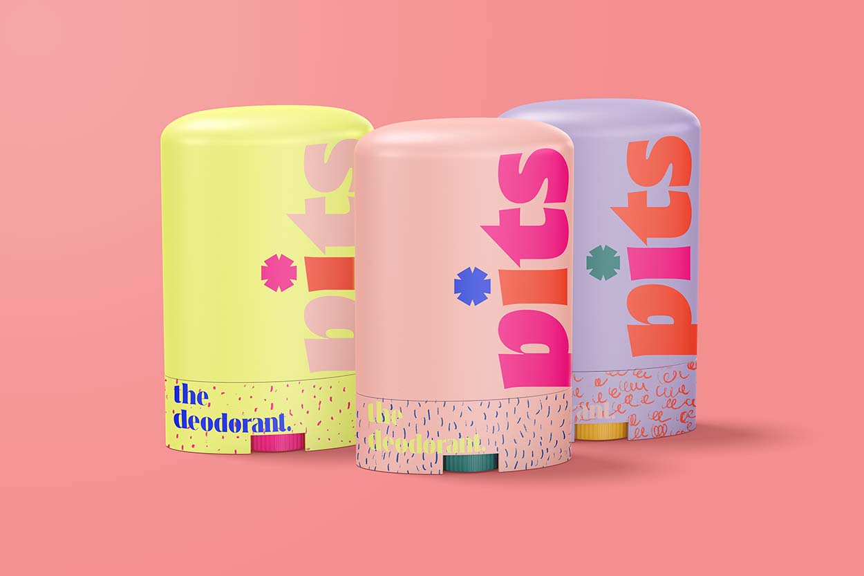 Graphic Design Work By Lily Tye showing Pits Deodorant