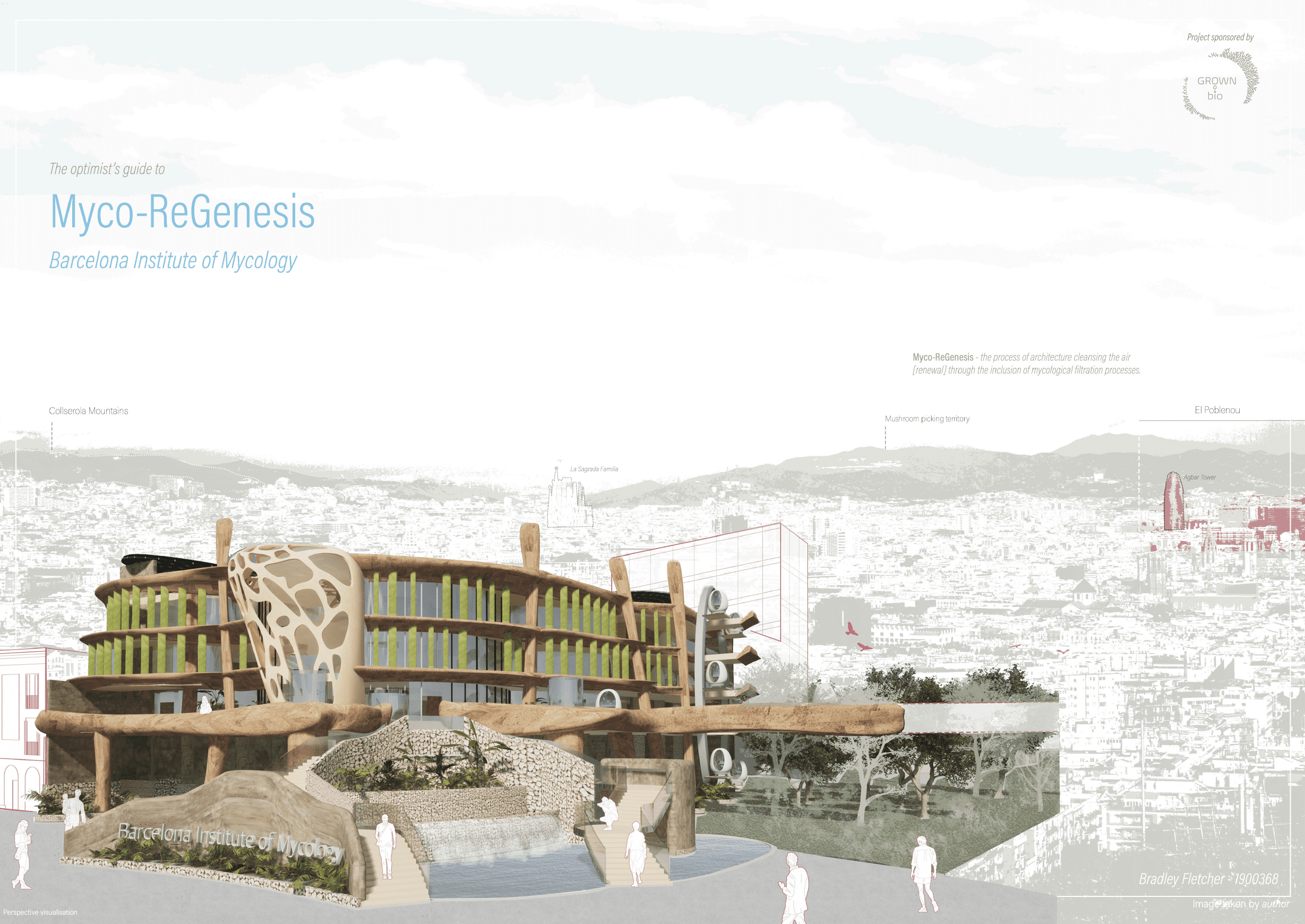 BA (Hons) Architecture work by Bradley Fletcher showing a design project located in Barcelona.
