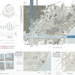 Graphics showing climatology and green space across Barcelona.