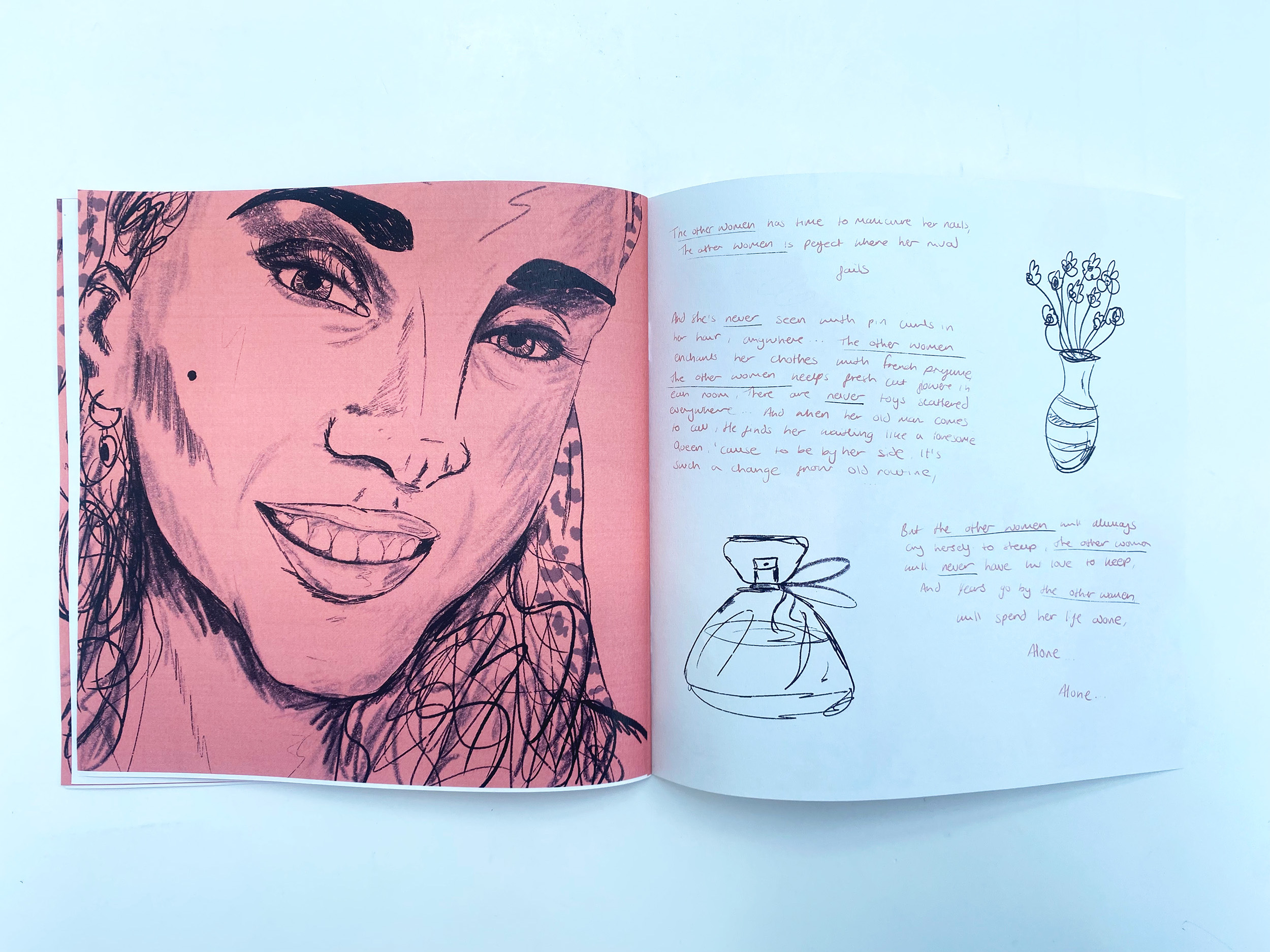 Illustrated and hand written lyric book by Caitlin Jennings from the Ultraviolence album (Lana Del Rey).