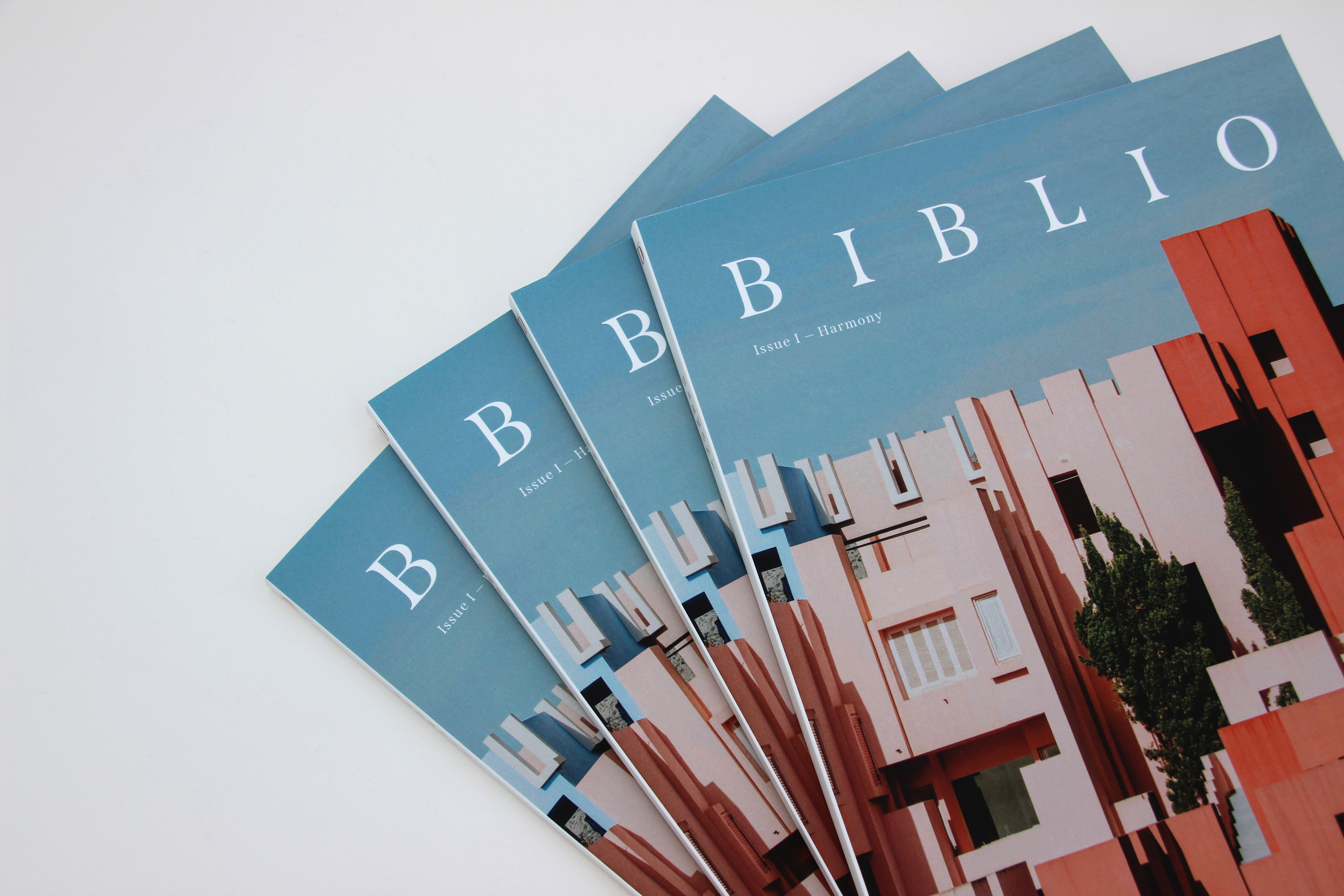 BA Design for Publishing work by Chloe Leeder showing a cover design featuring a pastel toned photograph of an architectural landscape.