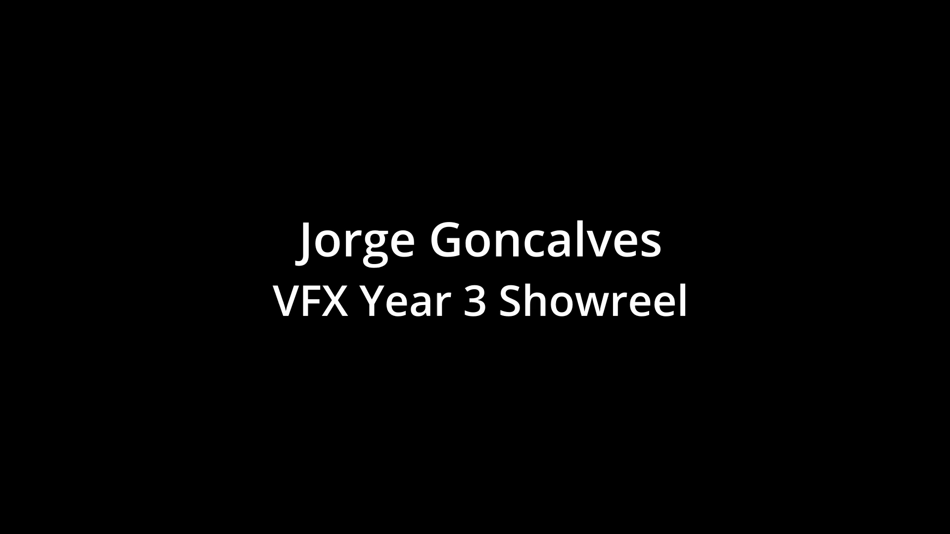 BA VFX Showreel by Jorge Goncalves showing a collection of 3D work done in the past few years