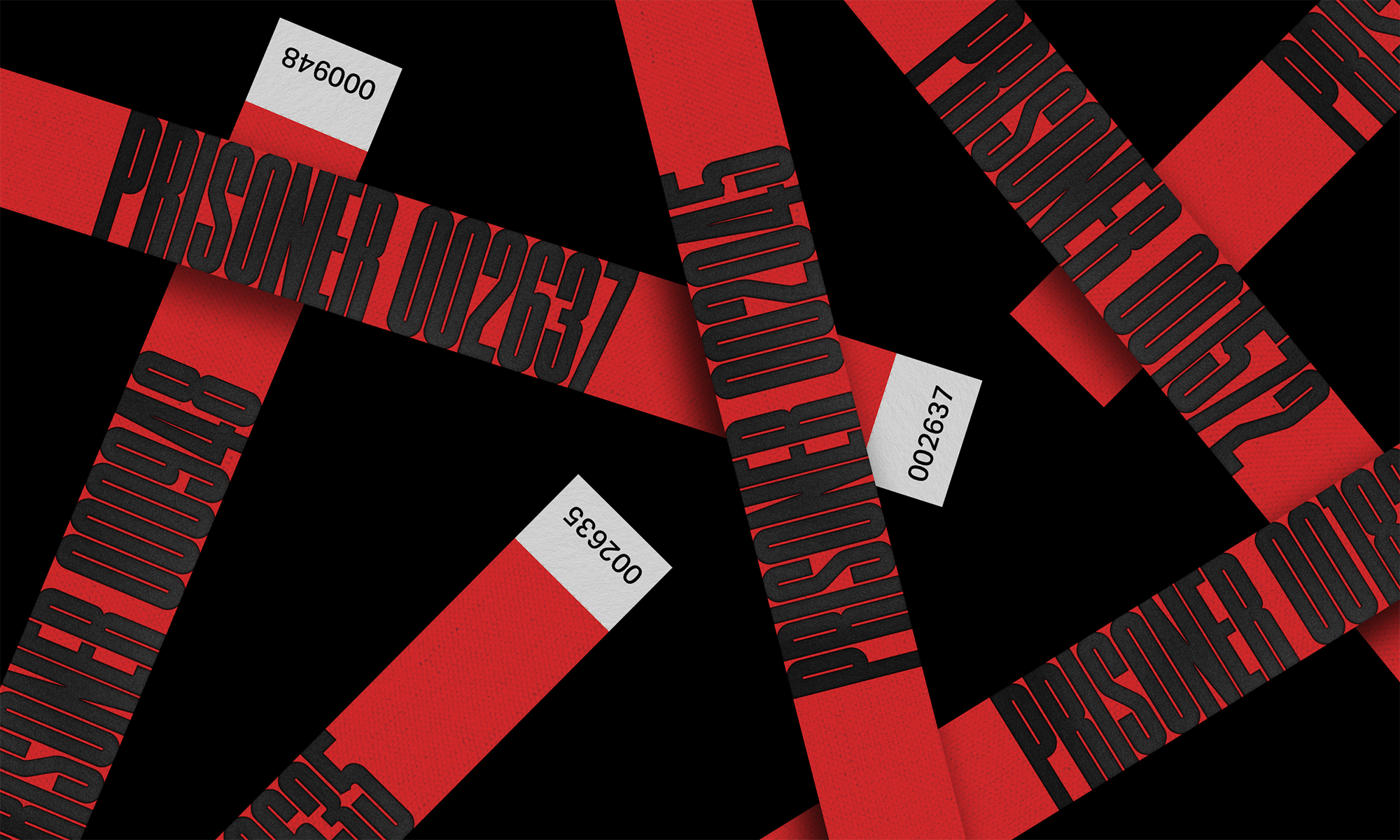 BA Graphic Communication work by Lara Mortimer showing entry wristbands for the Clink Prison Museum.
