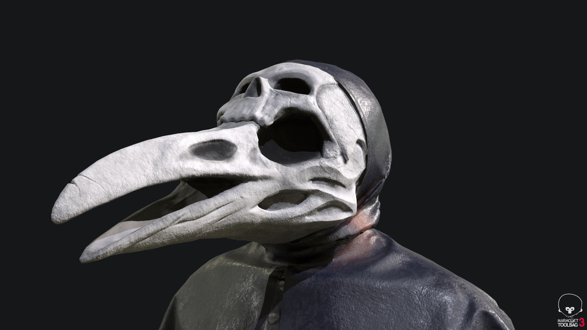 Michael Langran - Final project of year 3 showing a plague doctor with a more terrifying twist