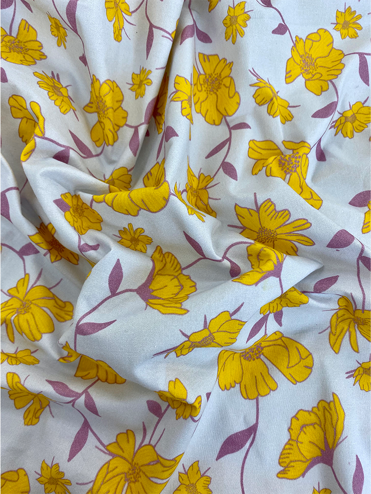 BA Textile Design work by Millie Richards showing a digital design printed onto Mercerised cotton