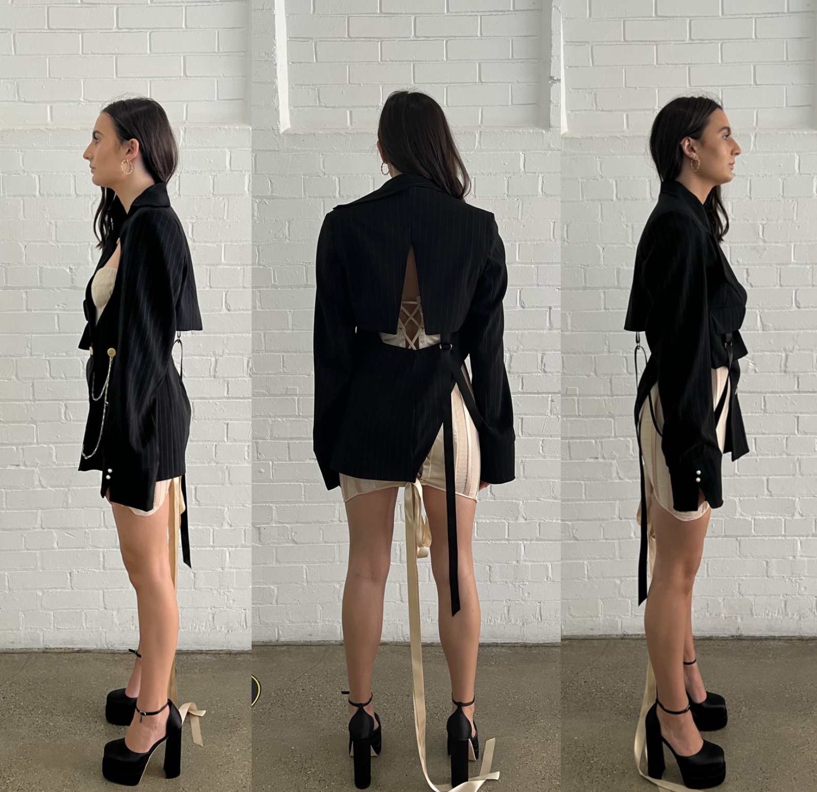 Back and side views of look two from my graduate collection 2POINT0.