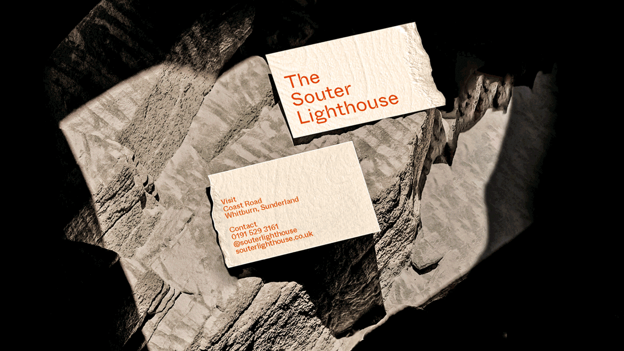 BA Graphic Communication Visual Identity By Rachel Cottrell showing restaurant branding for Souter Lighthouse that serves to raise money to protect UK coastlines against erosion.
