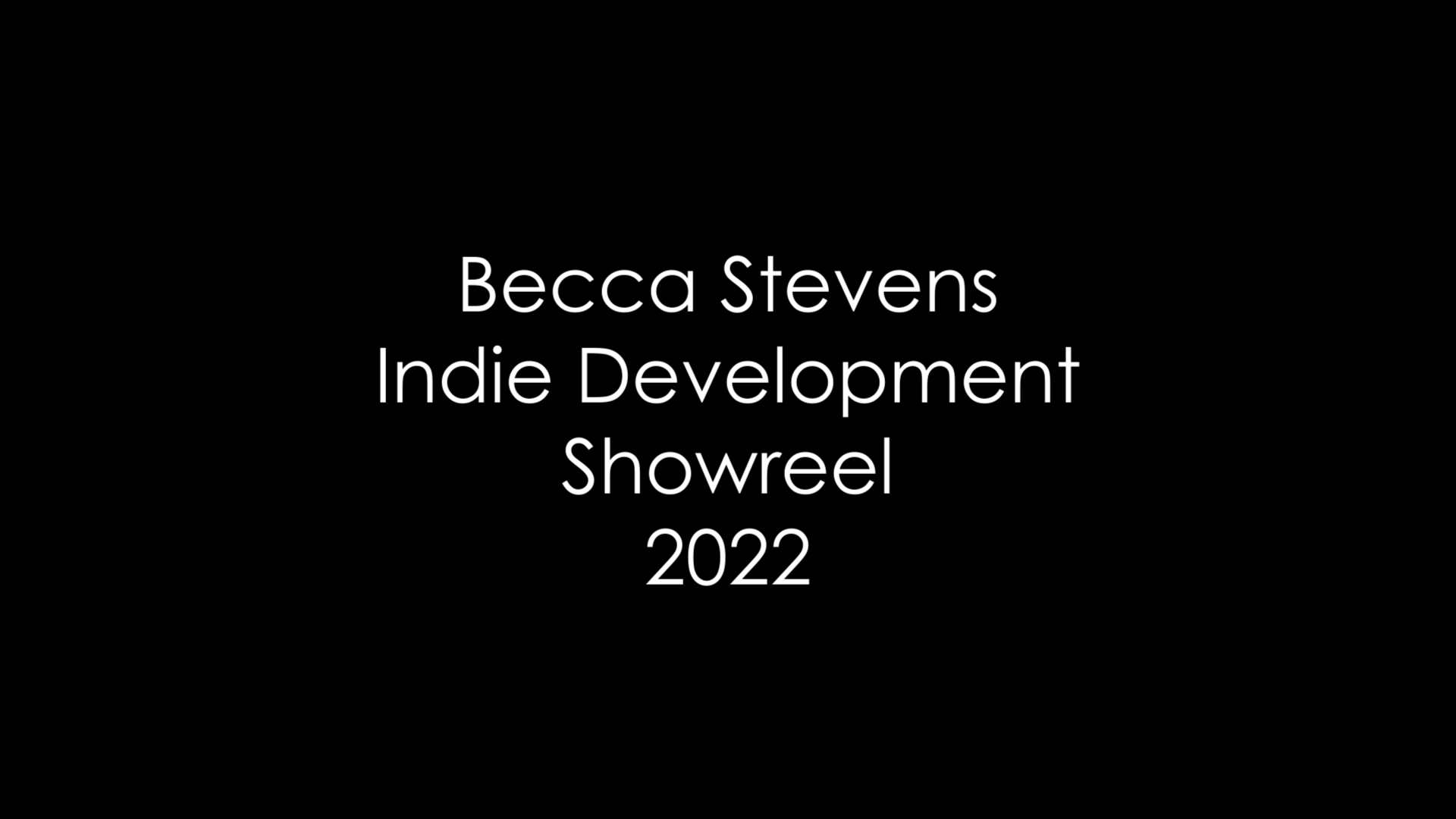 BA Game Art and Design showreel by Becca Stevens of a series of university projects.