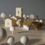 BA Architecture Sean Hendley image of physical model of church and auxiliary building