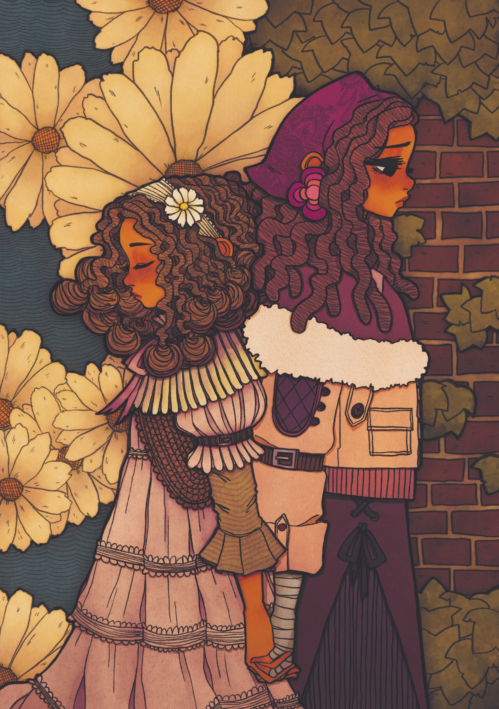 Illustration of two girls.
