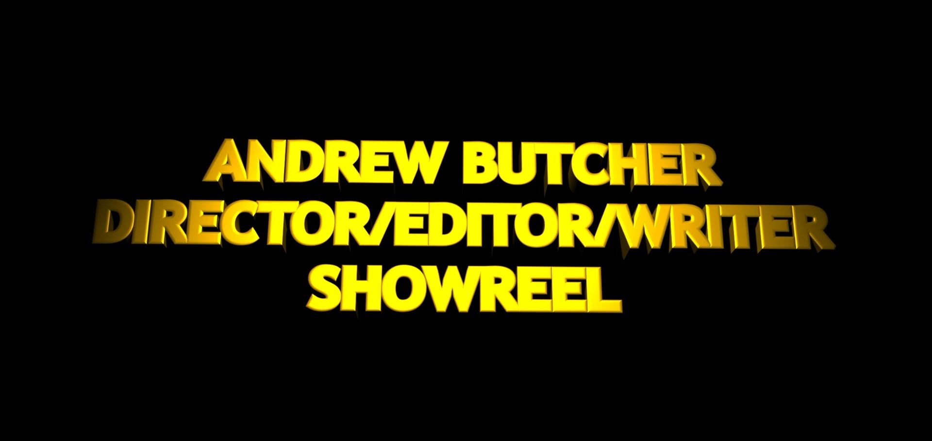 An image link to a visual showreel of Andrew Butcher's work up to date including short films, documentaries, fashion films and more