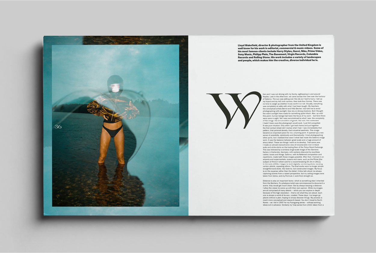 Magazine spread by Emily Parker that features Lloyd Wakefields photography