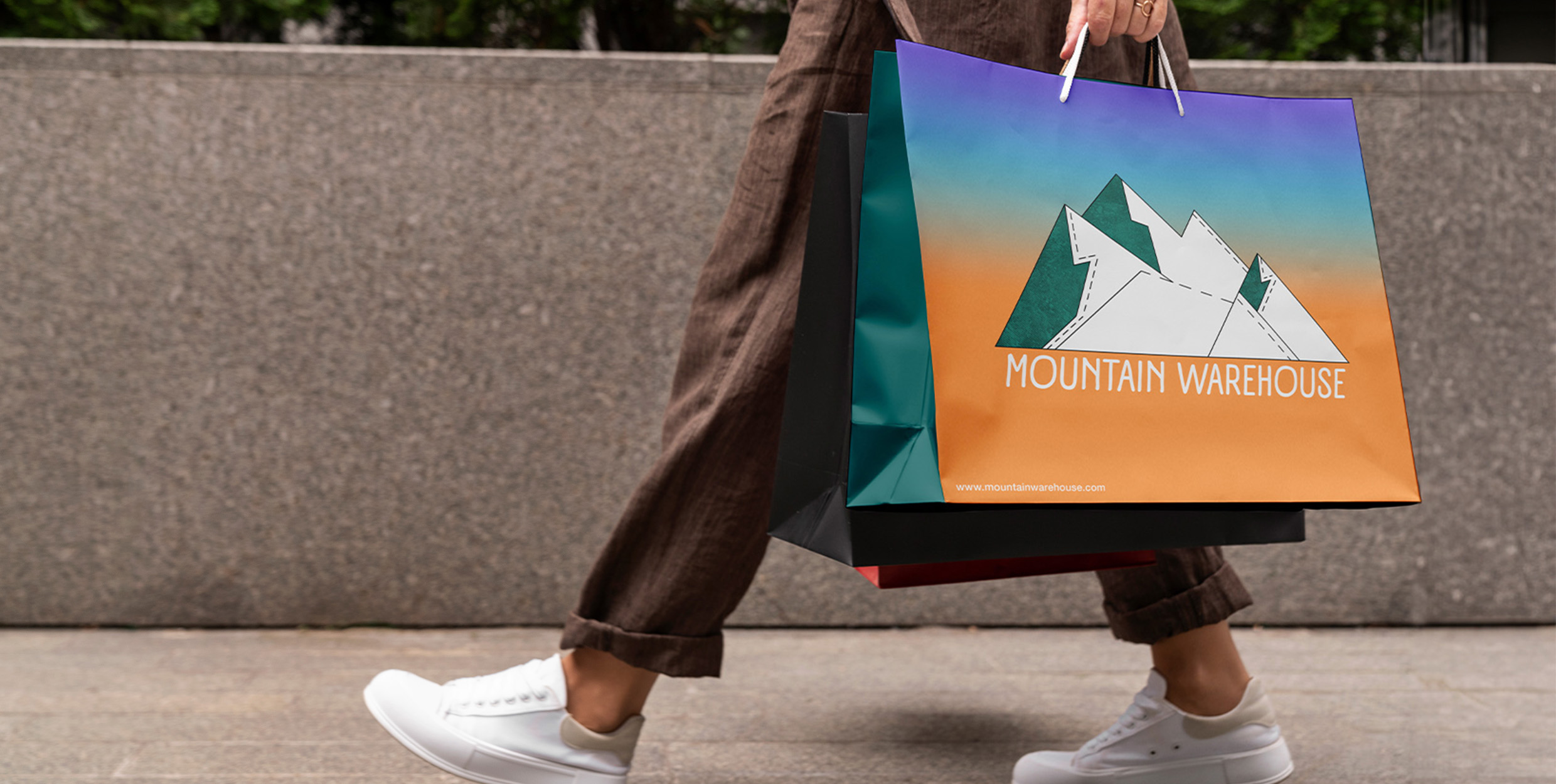 A third year project creating a rebrand for Mountain Warehouse. Using themes from clothing, hiking and natural environments to create a new and fresh brand world.