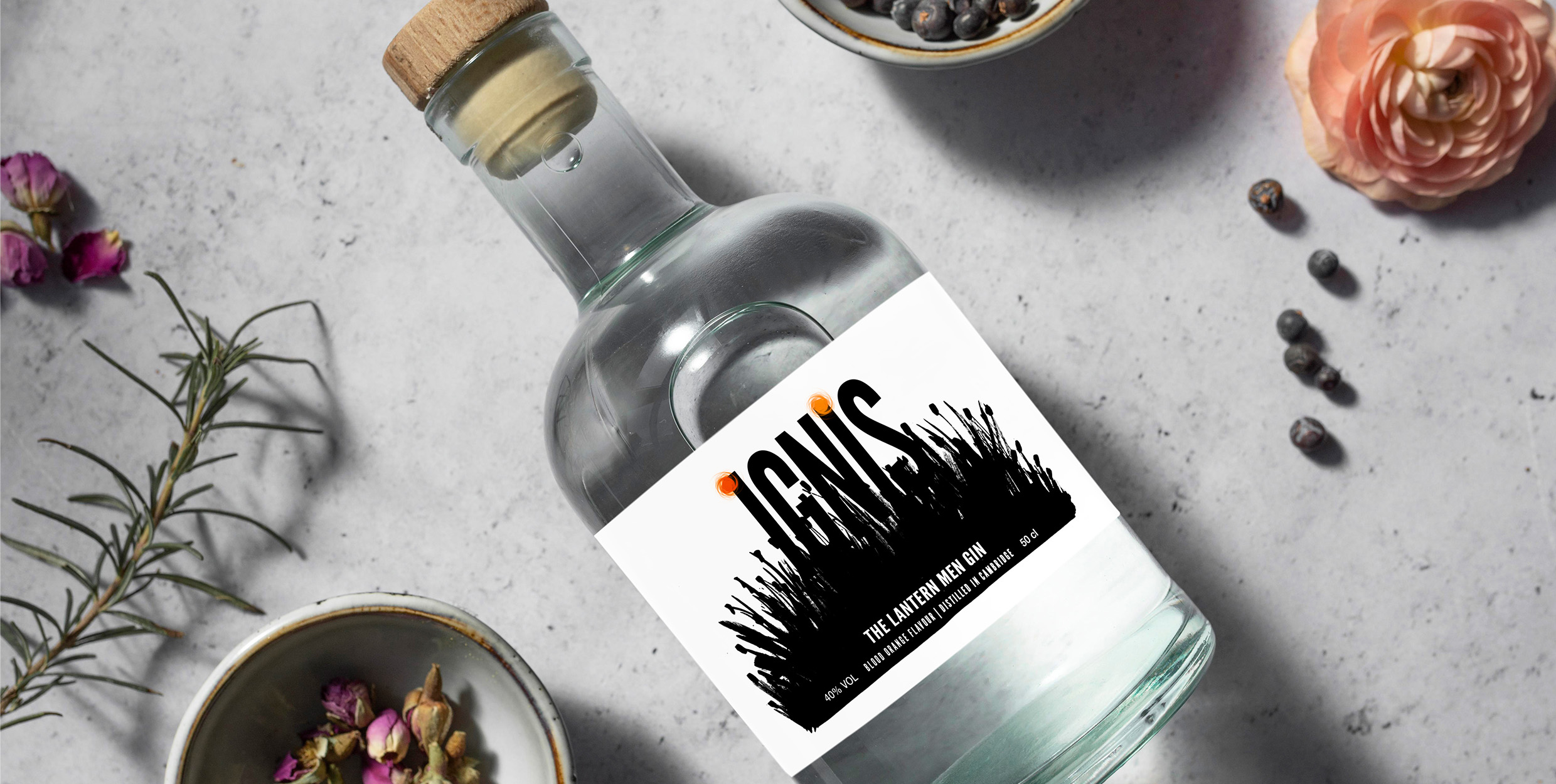 IGNIS is a gin drinks packaging inspired by the folklore tale The Lantern Men based around Cambridge and other parts of East Anglia. Using mark making through inspiration of east anglian landscapes with pops of colours to refer to the spirits.