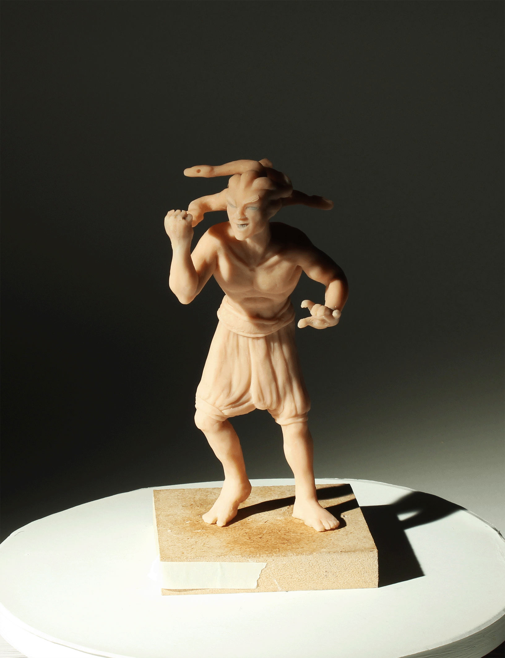 Maquette sculpture featuring a fantasy character by Lou Stephenson.
