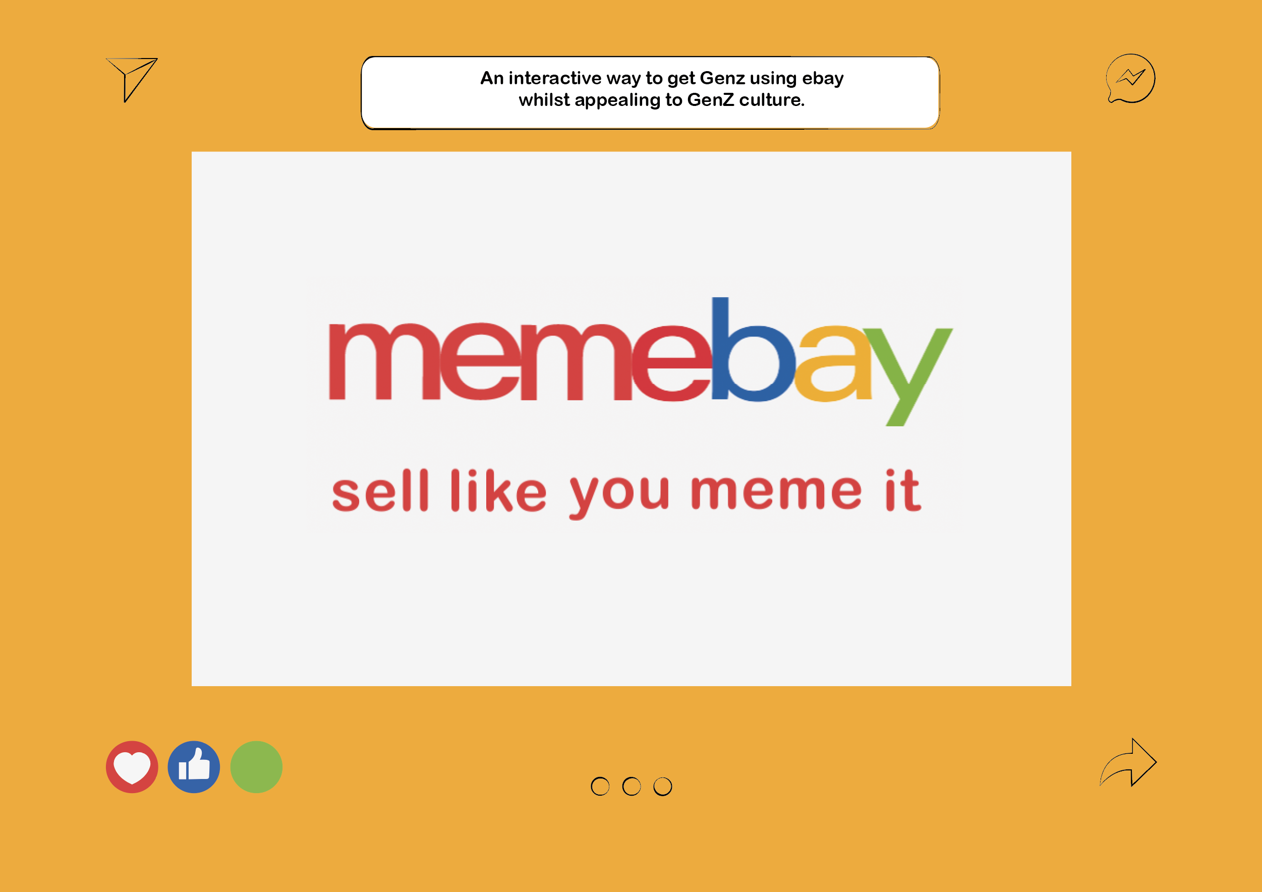 Advertising video introducing 'Memebay'. Thumbnail shows 'memebay' in colourful lettering with 'sell like you meme it' underneat in red on yellow background.