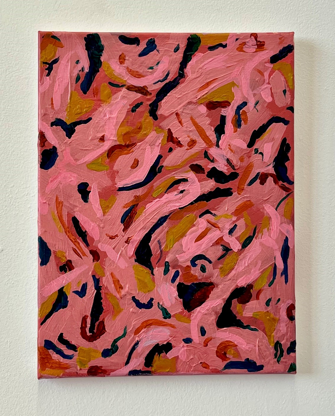 Fine Art painting by Molly Carter showing a pink canvas