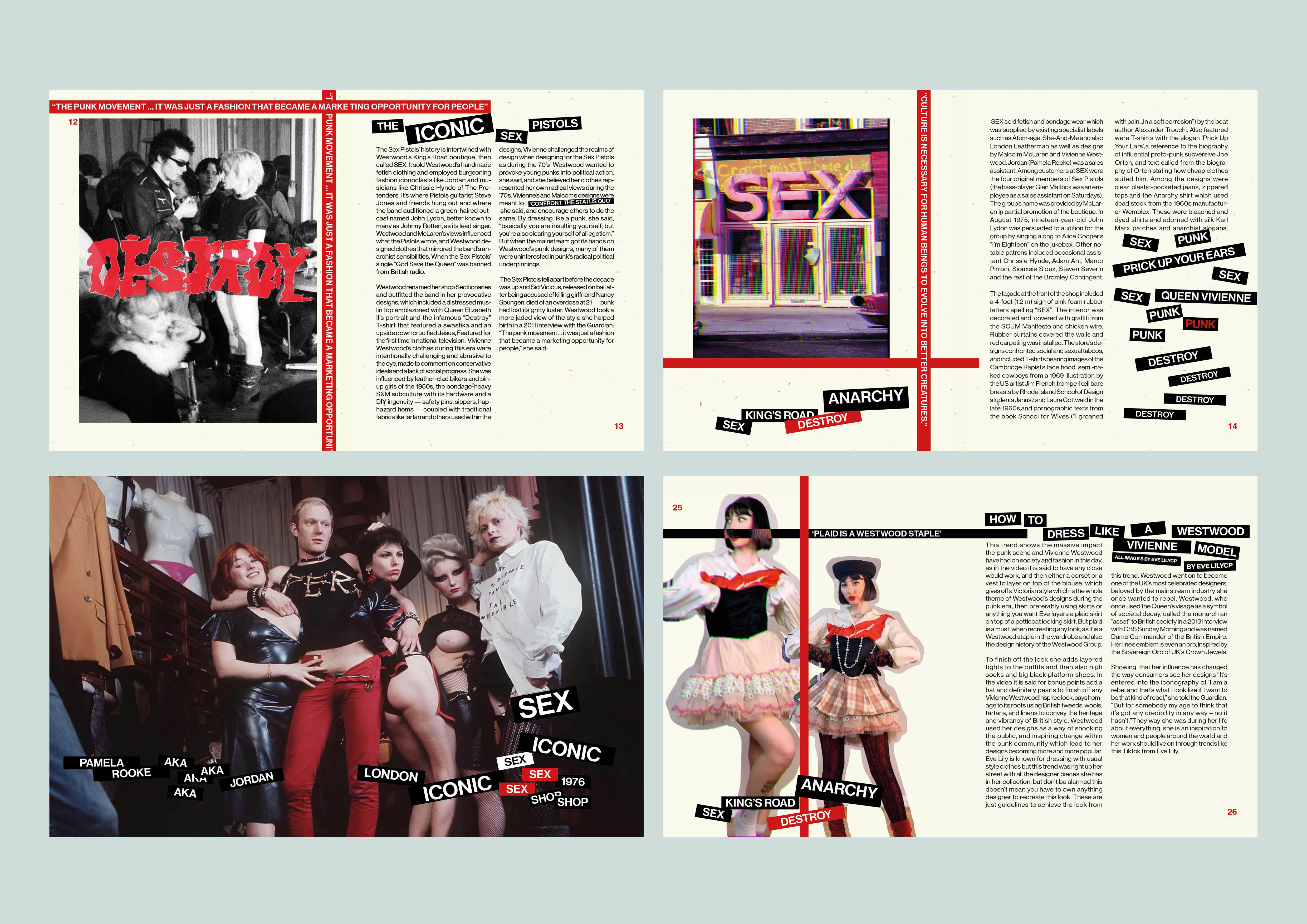 Favourite spreads from the Icons The High Priestess of Punk Fashion, Vivienne Westwood Book.