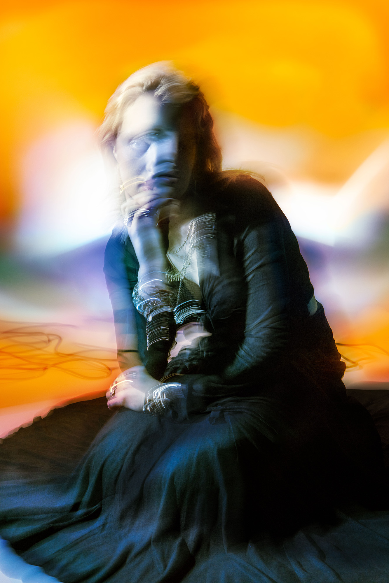 Photography work by Ruby Williams showing a blurred ethereal portrait