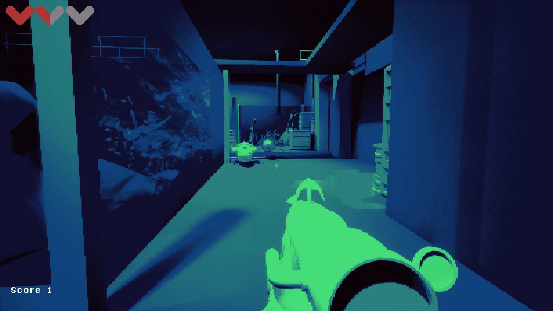 A screenshot from the game "SHORK" a first person shooter.
