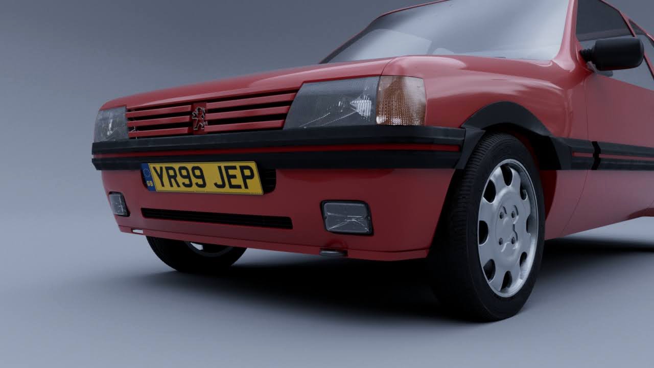 A CG rendered video shows modern takes on adverts from the 1980s to 1990s. The adverts are for brose for a pink and white puffer jacket, a game boy and a red car.